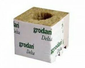 grodan Delta DM4G 定植用ロックウールブロックは水耕栽培キットにも